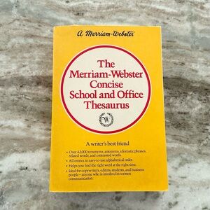 1990s The Merriam-Webster Concise School and Office Thesaurus Paperback Book
